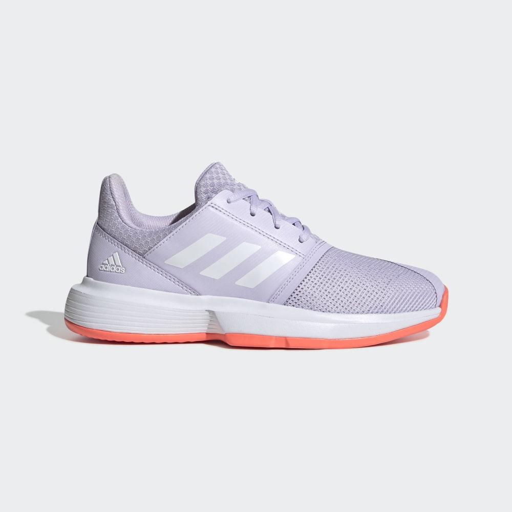 Adidas Boys' CourtJam Tennis Shoes Purple/White/Coral Ireland EH1103